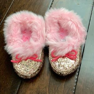 Disney pink glitter slipper shoes